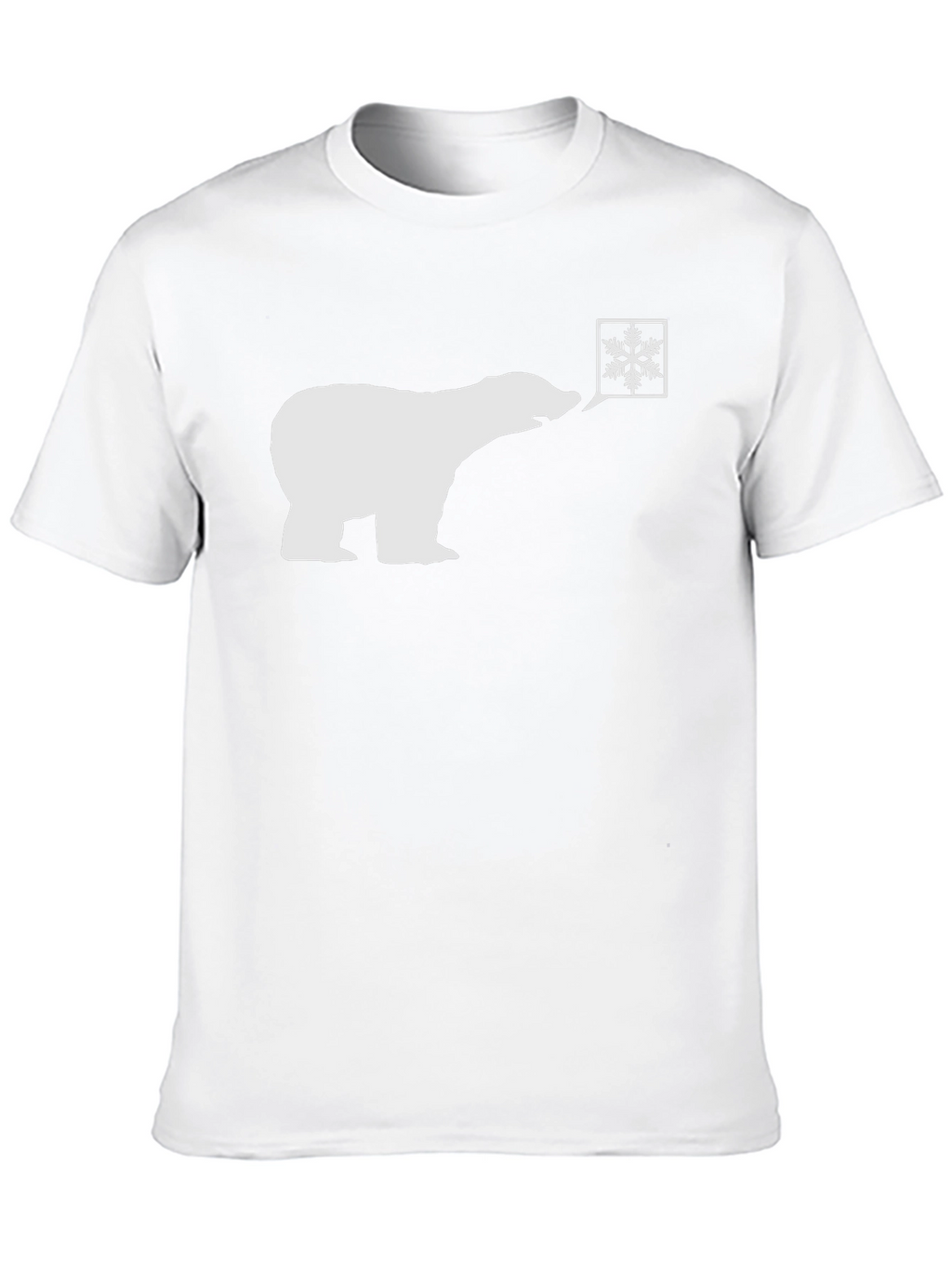Polar Bear Snowflake Graphic Tee - Winter Style