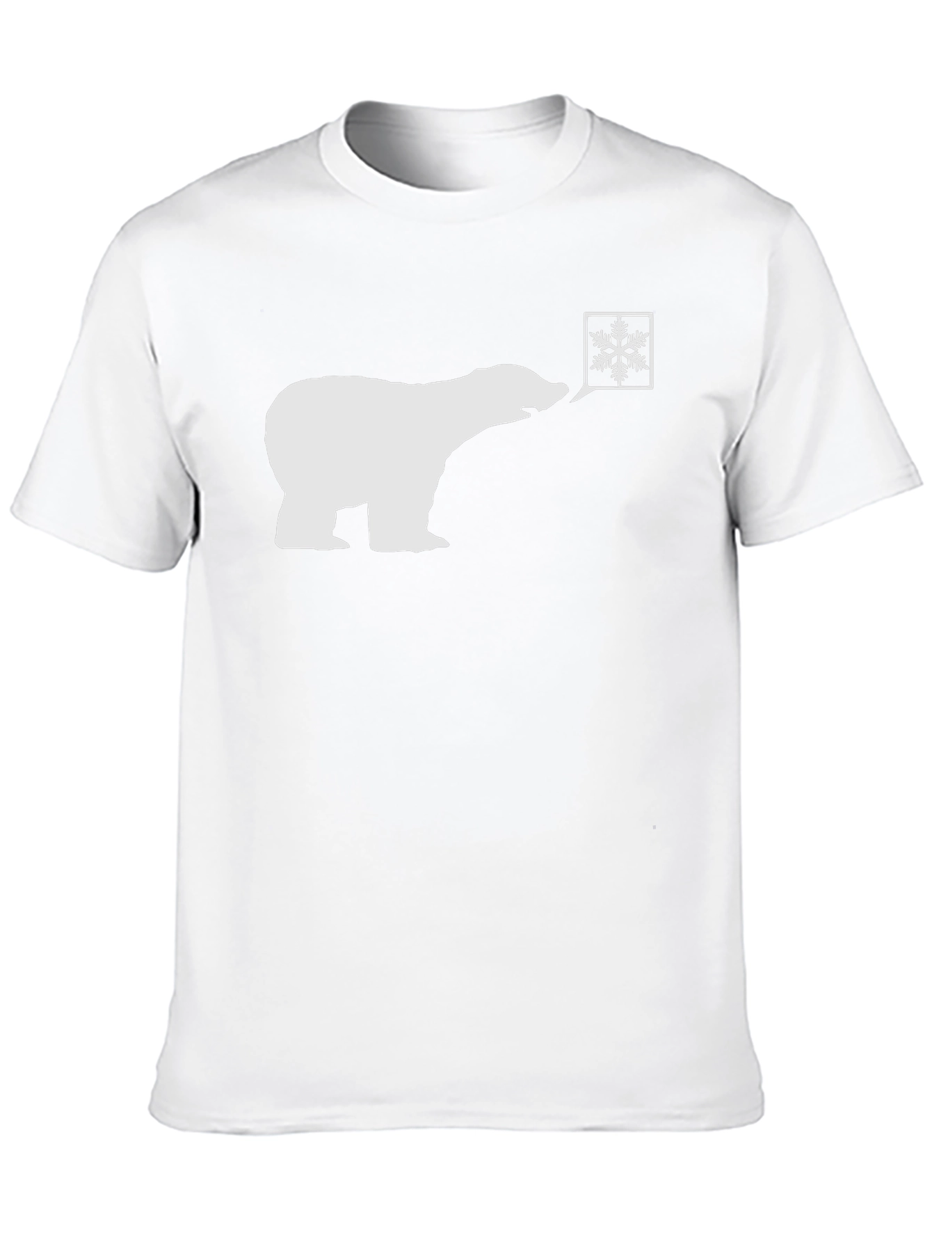 Polar Bear Snowflake Graphic Tee - Winter Style