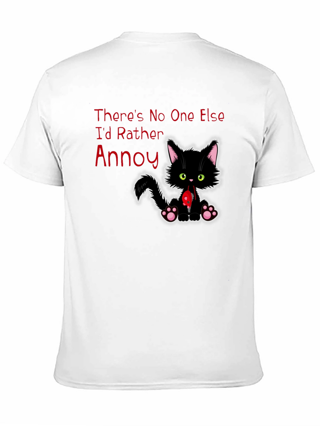 Annoy Cat Black T-Shirt Funny Graphic Tee