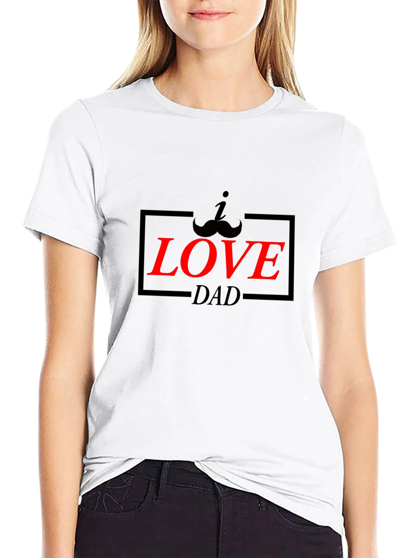 I Mustache You Dad T-Shirt - Black