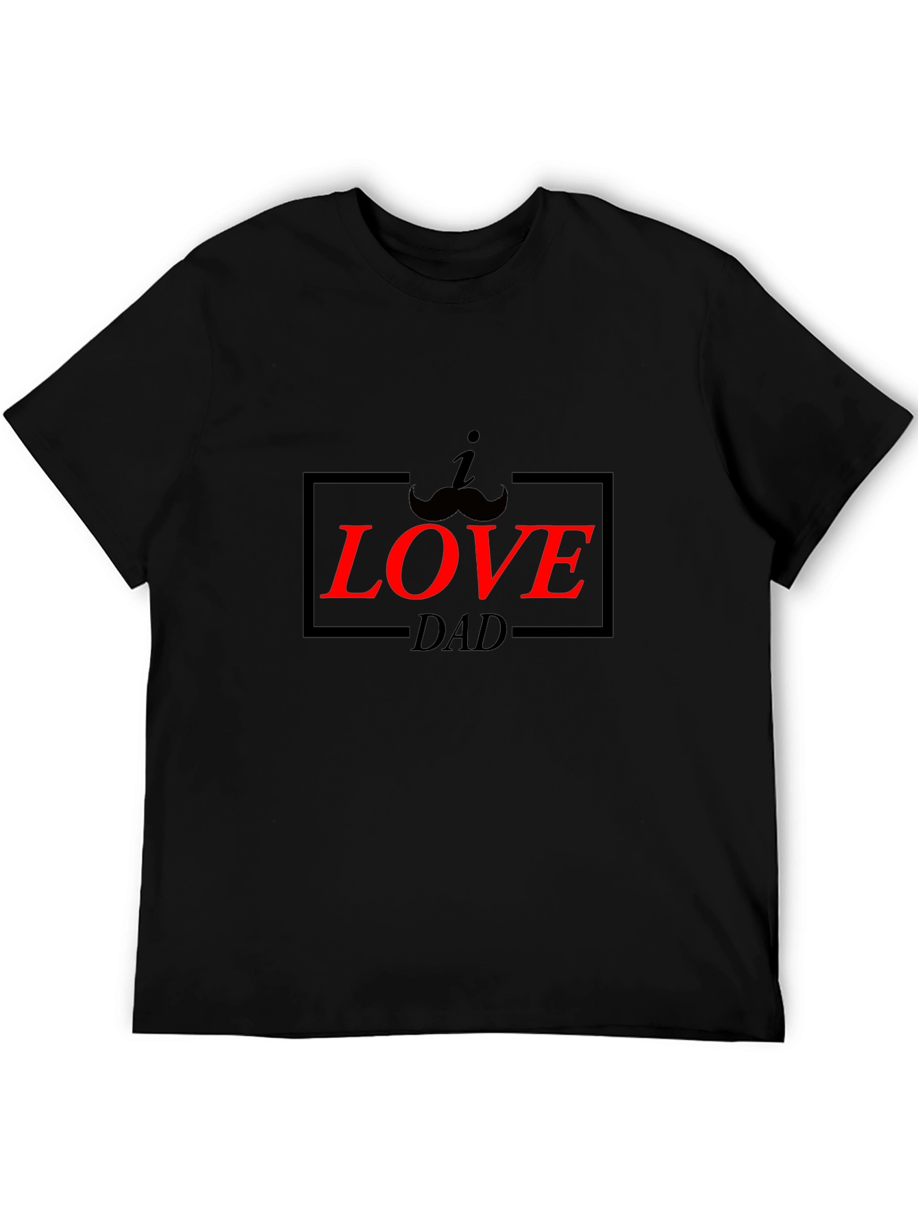 I Mustache You Dad T-Shirt - Black