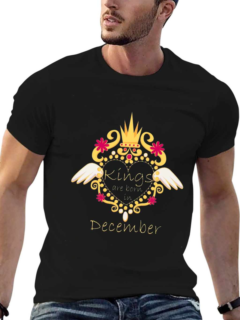 Kings Born in December Black T-Shirt