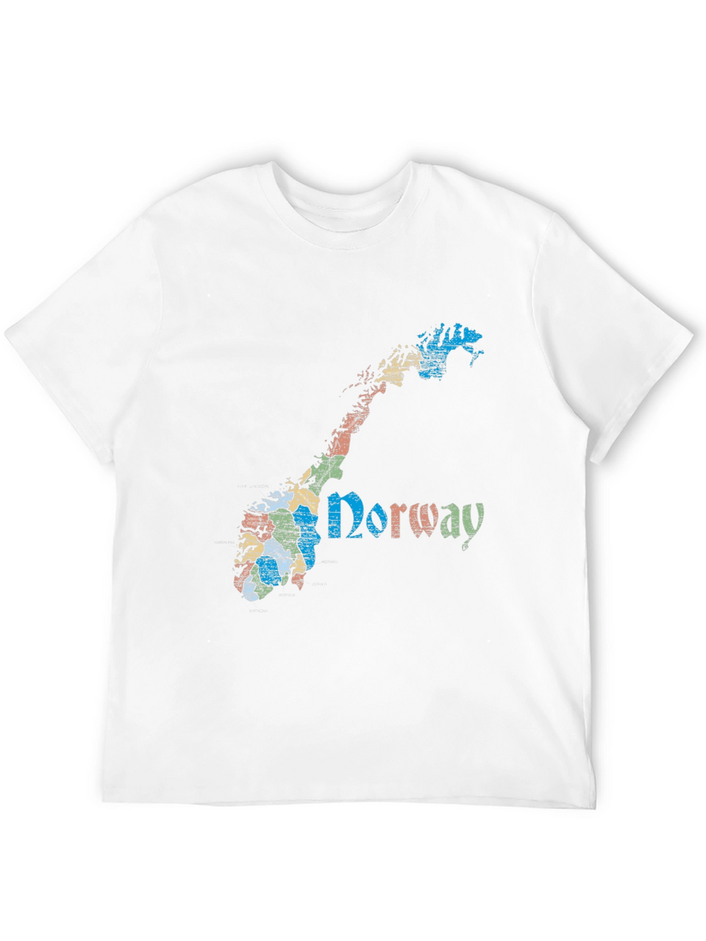 Norway Map Graphic Tee - Black Cotton T-Shirt