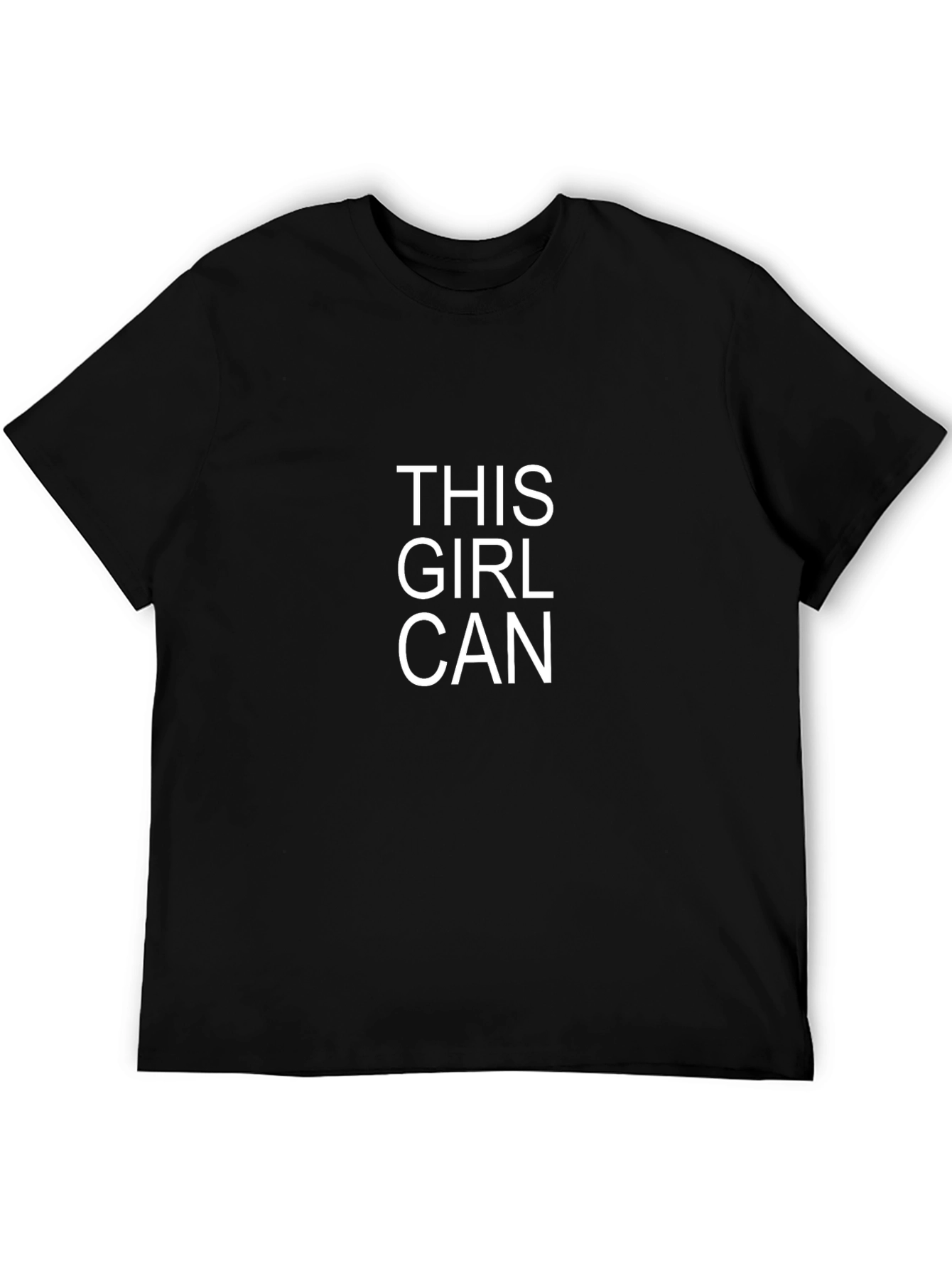 This Girl Can Graphic Tee - Black Cotton T-Shirt