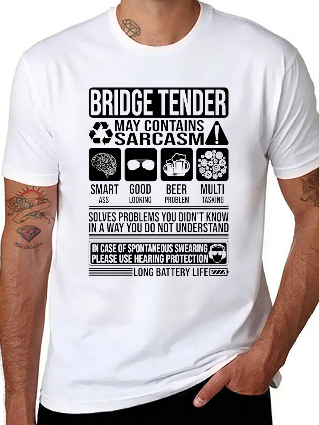 Bridge Tender Sarcastic Humor Graphic T-Shirt