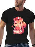 Squirrel Nurse Black T-Shirt