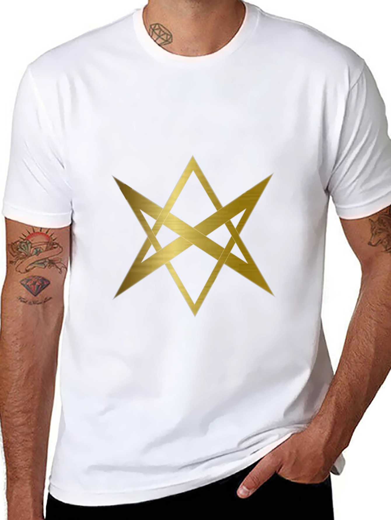 Geometric Star T-Shirt - Modern Graphic Tee