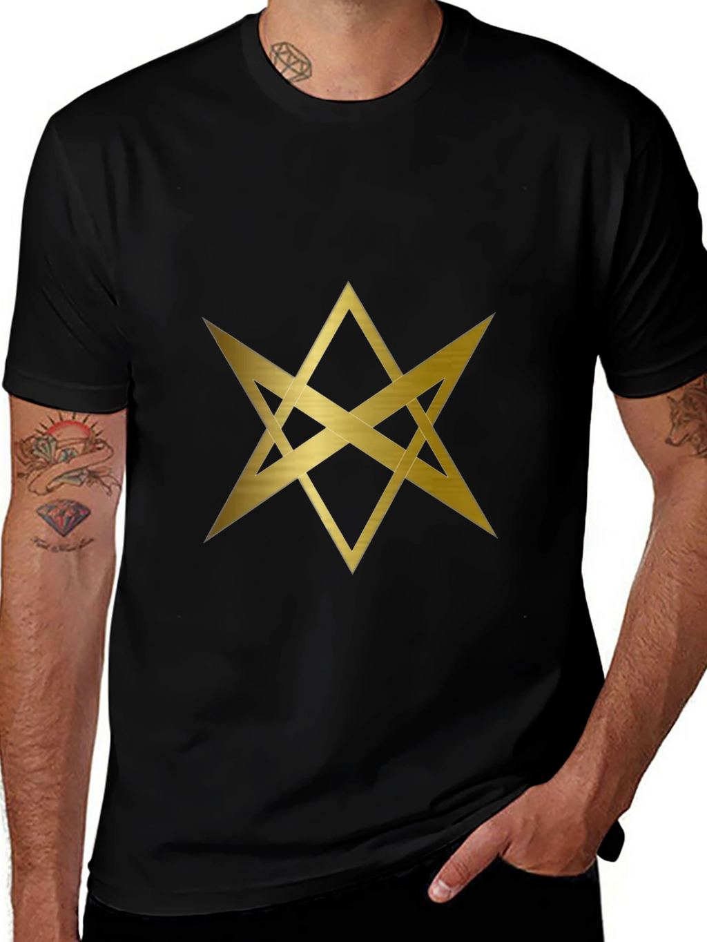 Geometric Star T-Shirt - Modern Graphic Tee