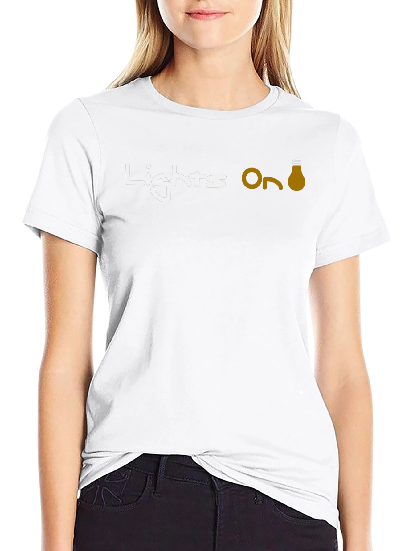 Lights On Black T-Shirt