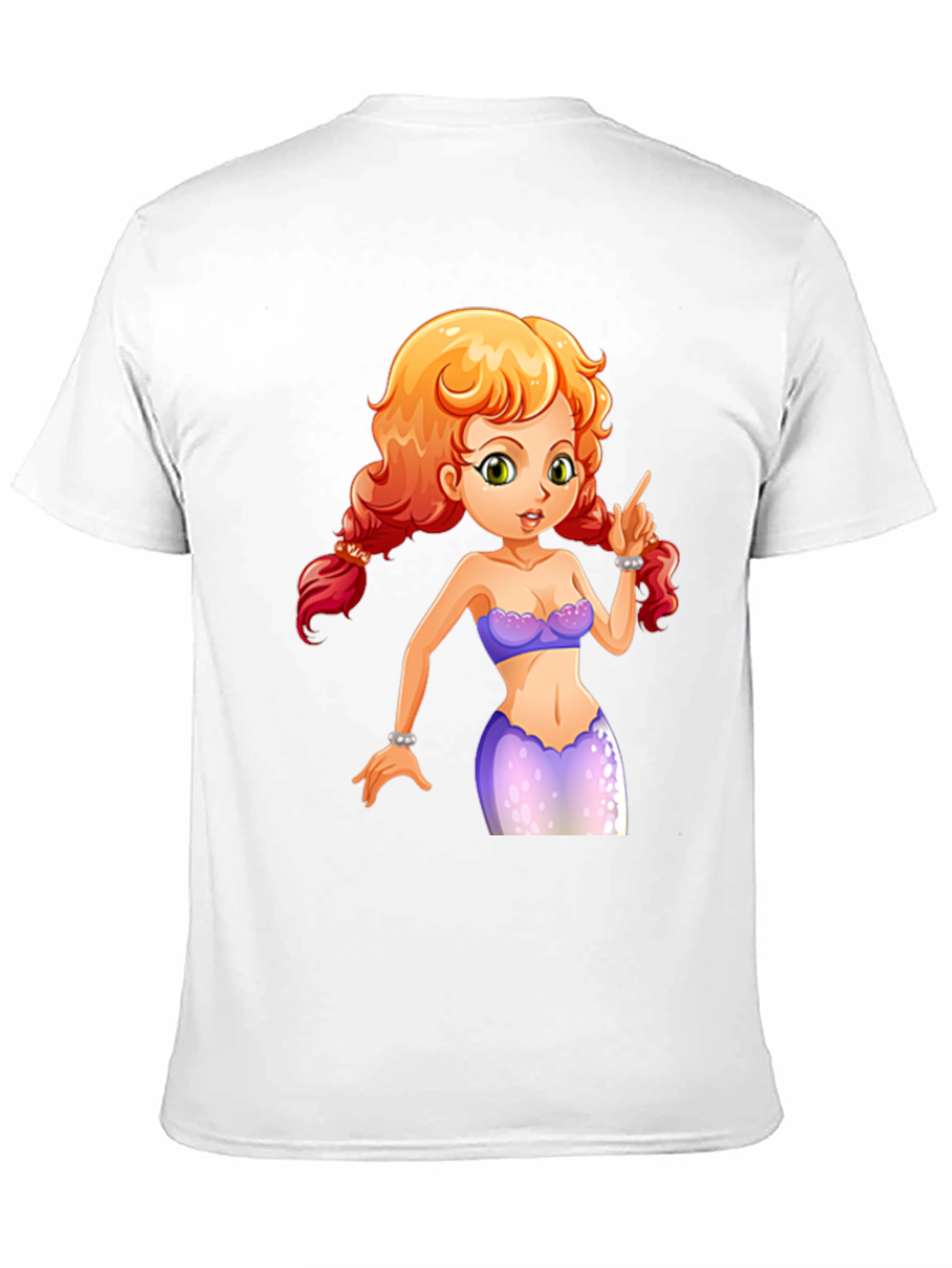 Mermaid Graphic Tee - Black Cotton Blend
