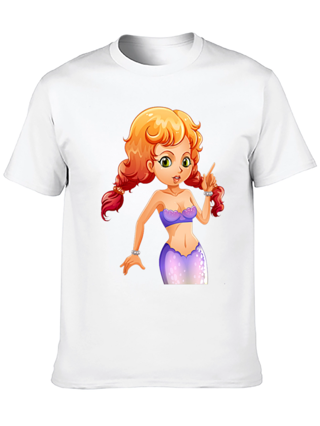 Mermaid Graphic Tee - Black Cotton Blend