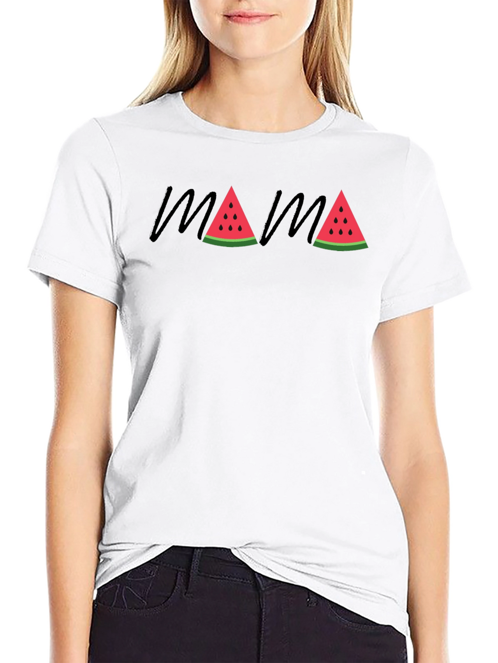 Mama Watermelon Graphic Tee - Summer Fun!