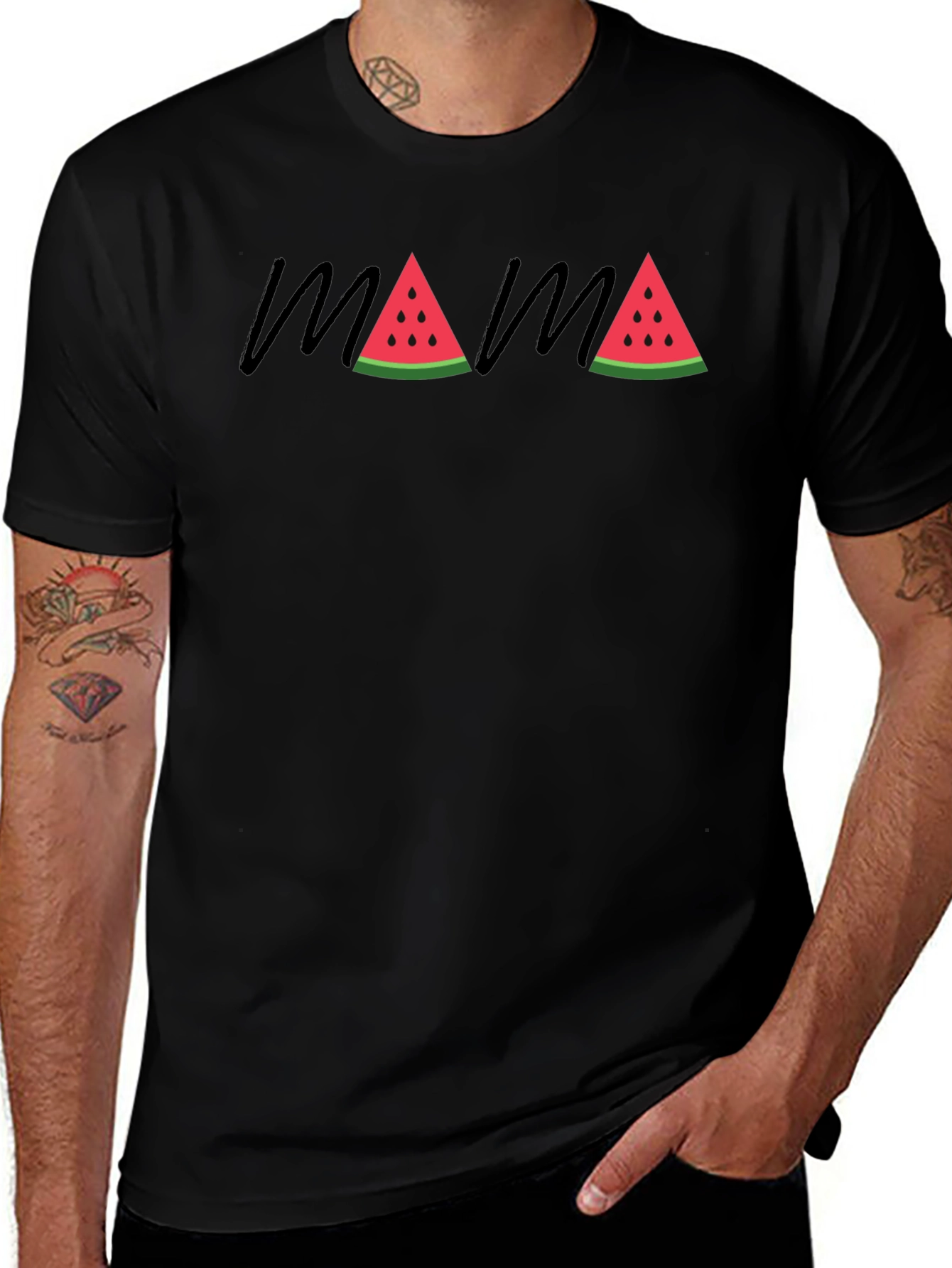 Mama Watermelon Graphic Tee - Summer Fun!