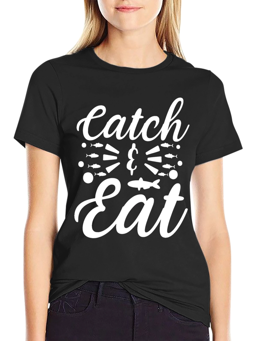 Catch & Eat Graphic T-Shirt - Fishing Lover Tee