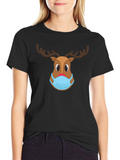 Holiday Reindeer Mask T-Shirt