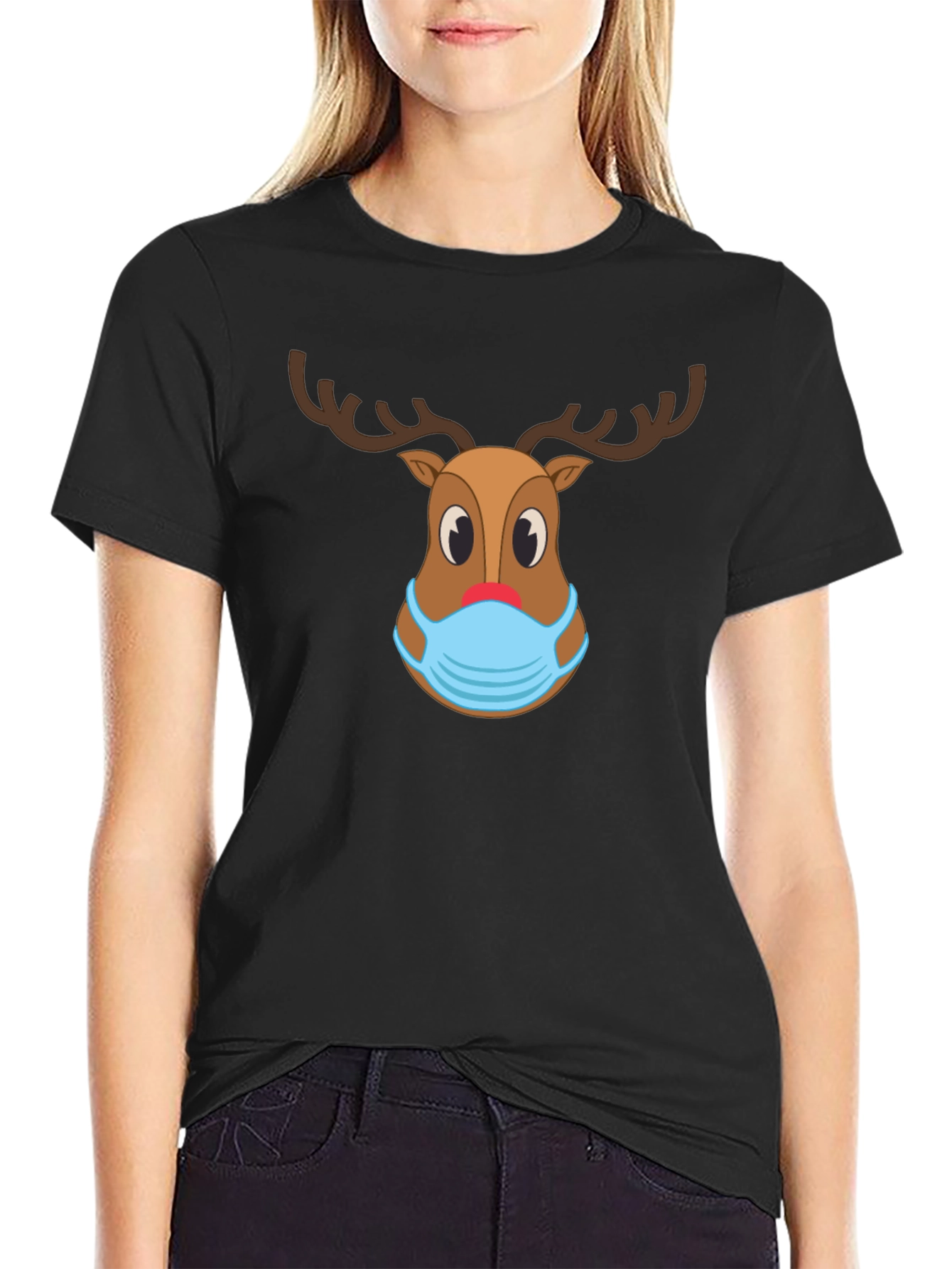 Holiday Reindeer Mask T-Shirt