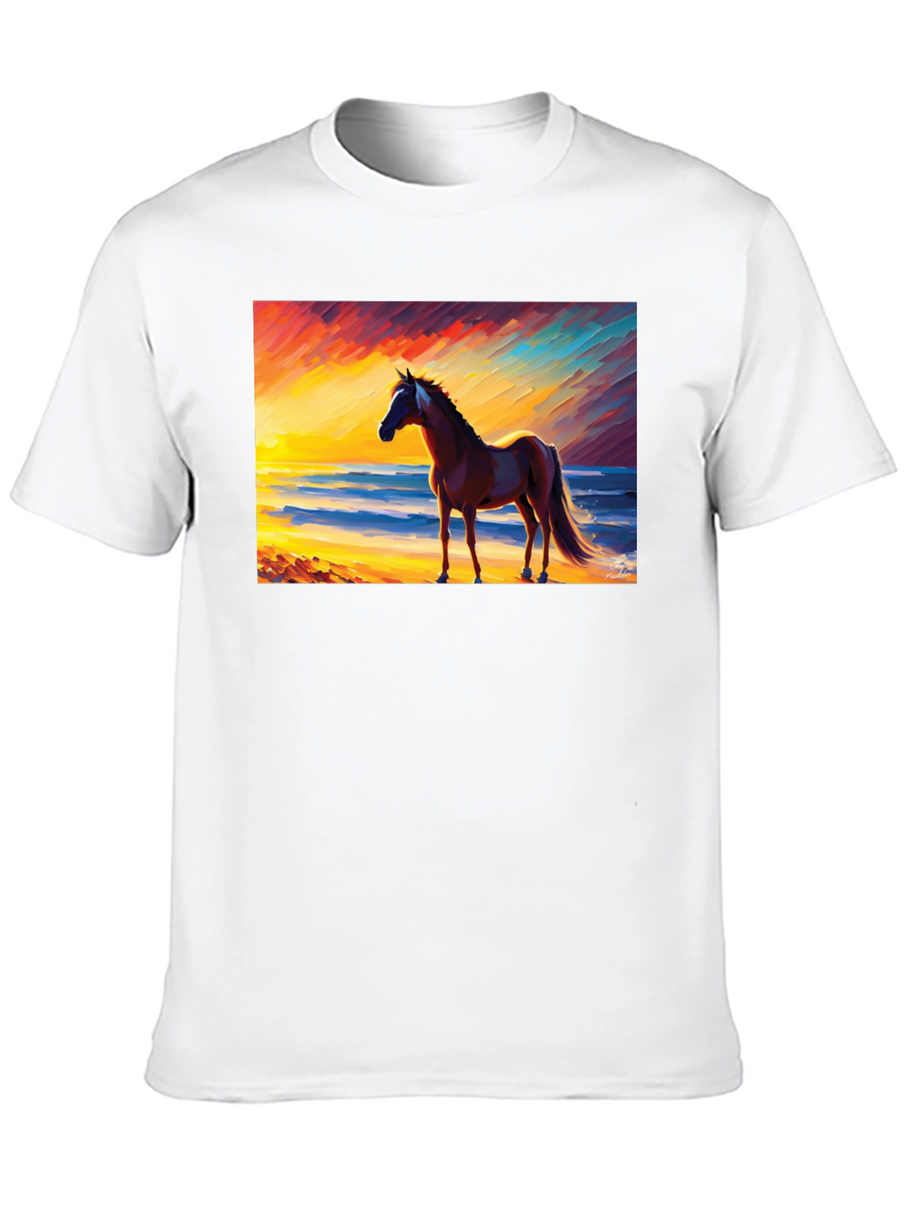Horse Beach Sunset Graphic Tee
