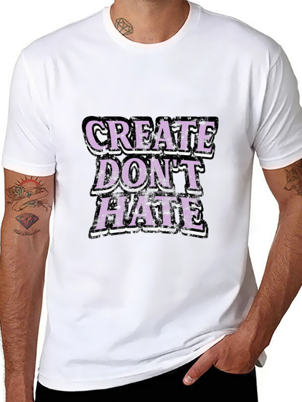 Create Dont Hate Graphic T-Shirt