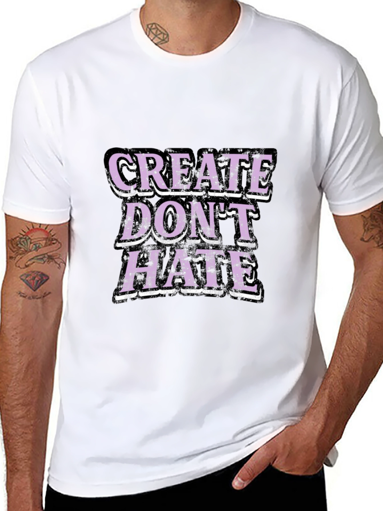 Create Dont Hate Graphic T-Shirt