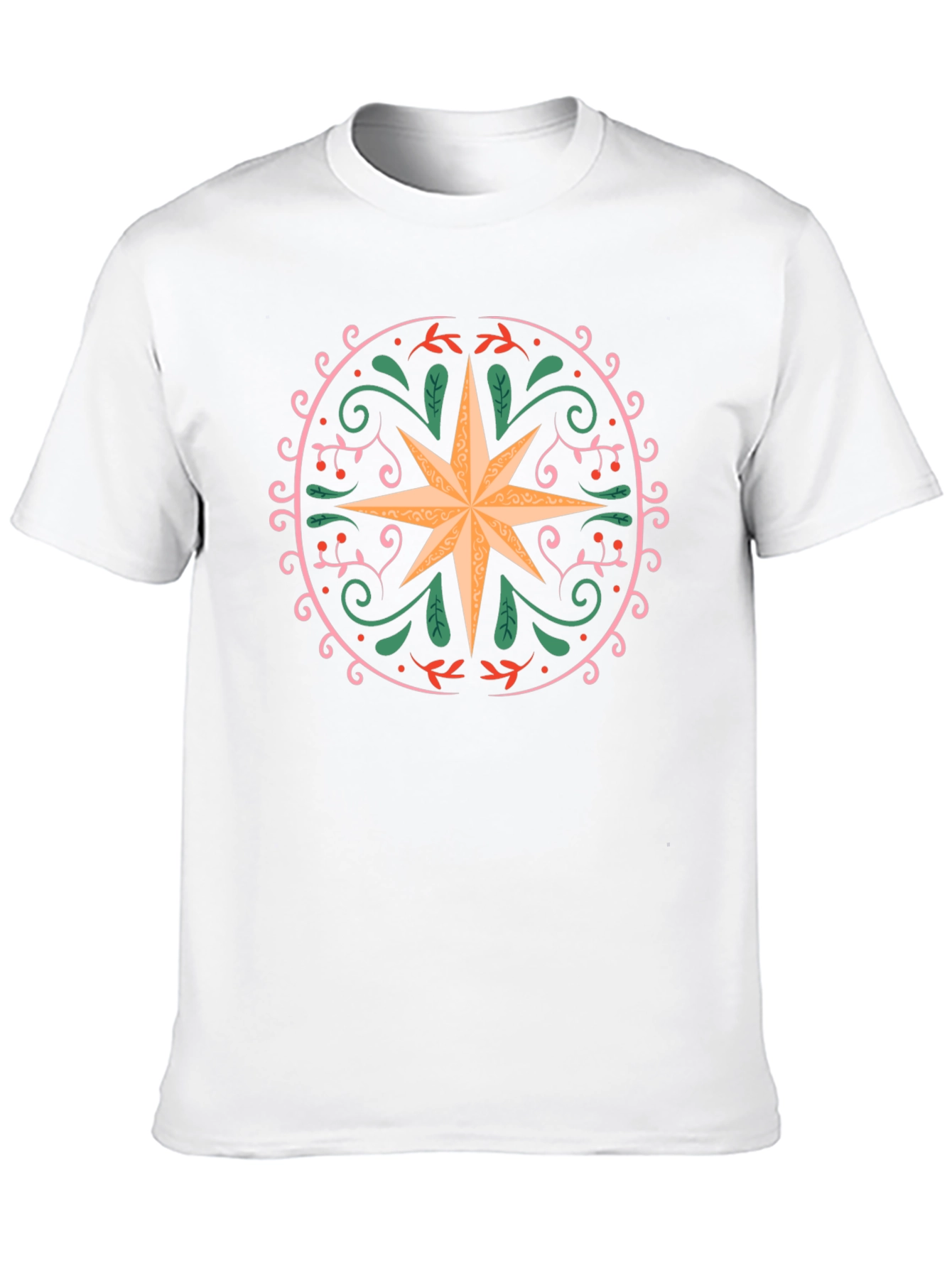 Ornate Star Graphic Tee - Black