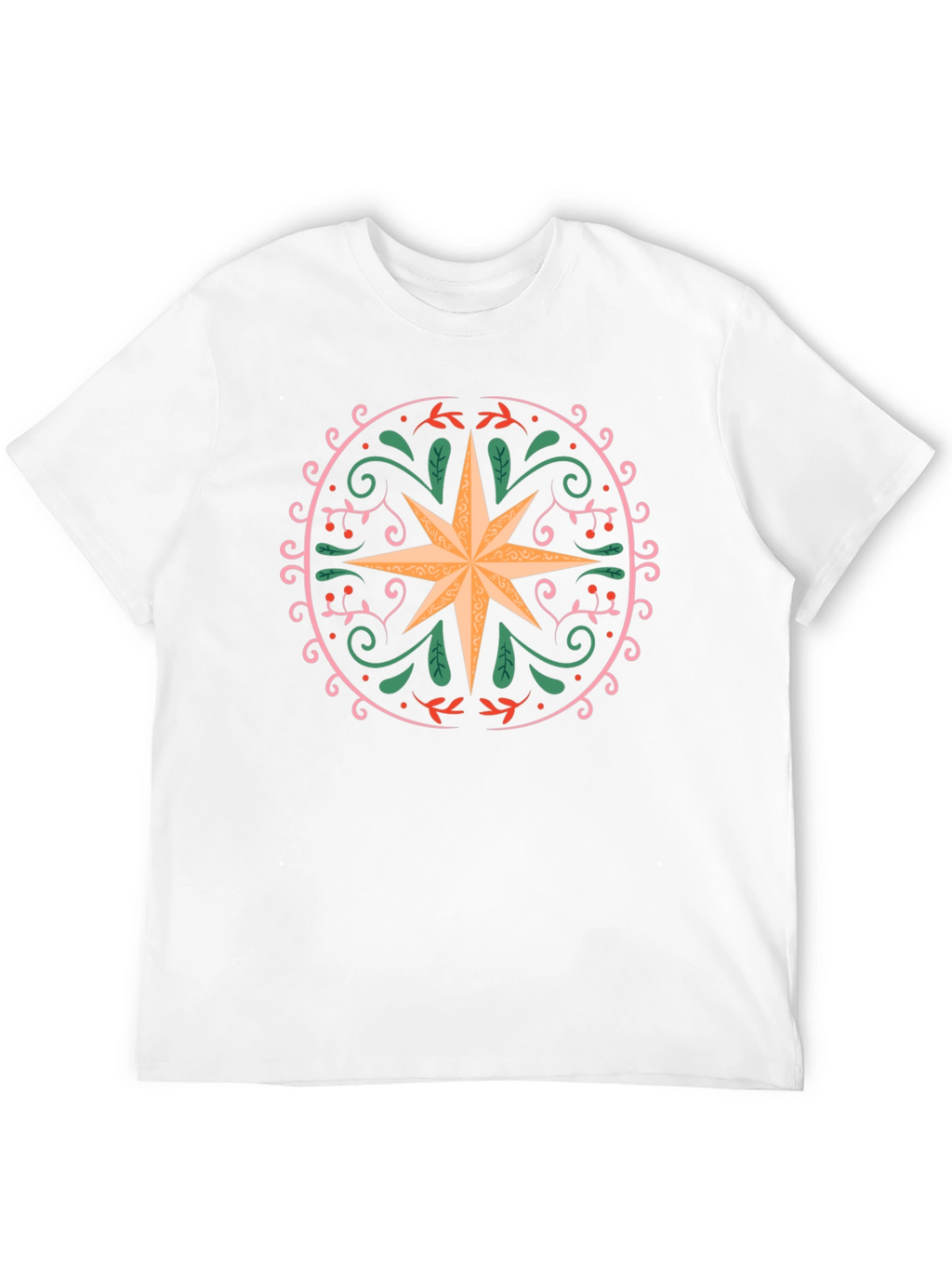 Ornate Star Graphic Tee - Black