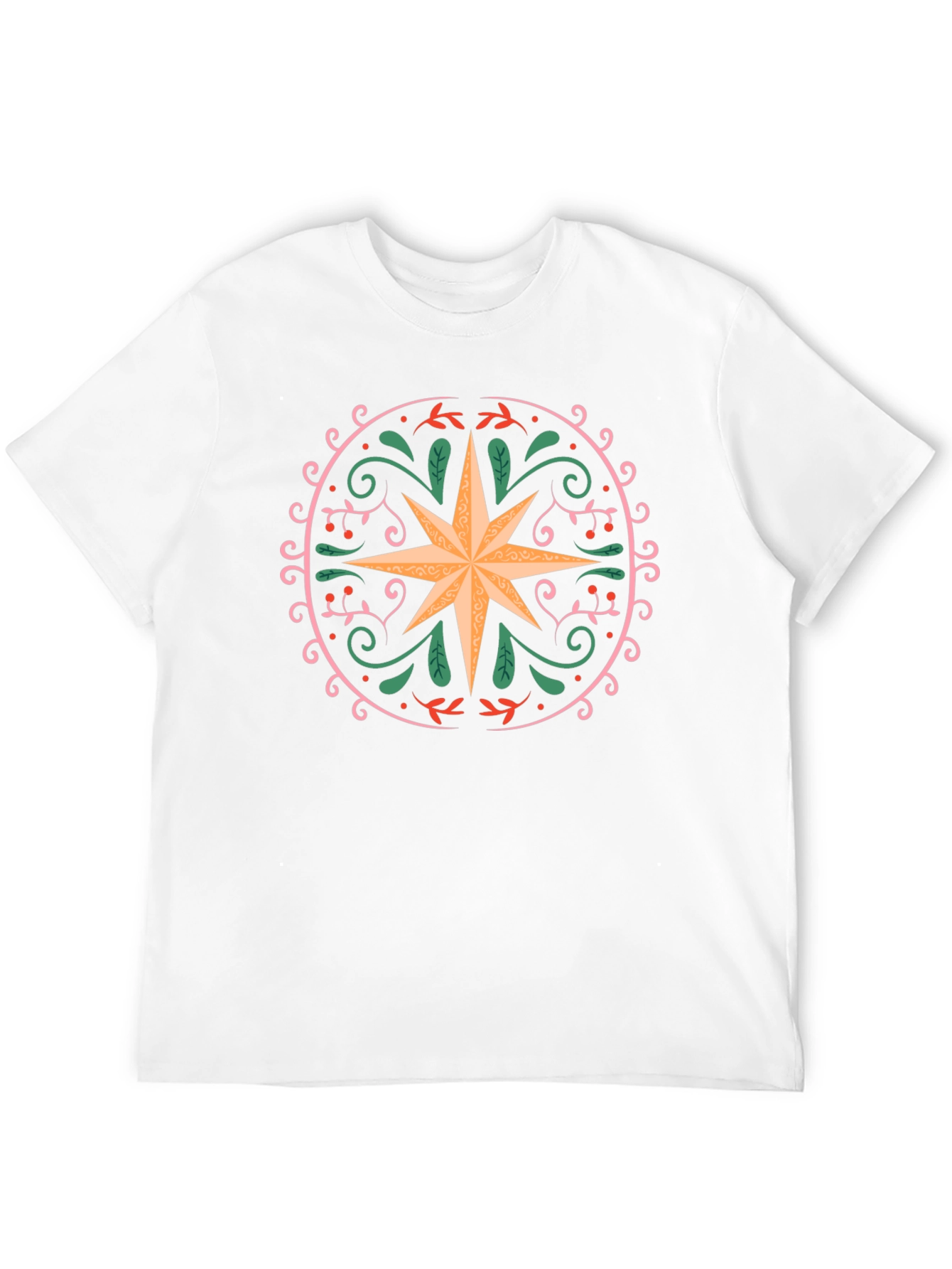 Ornate Star Graphic Tee - Black