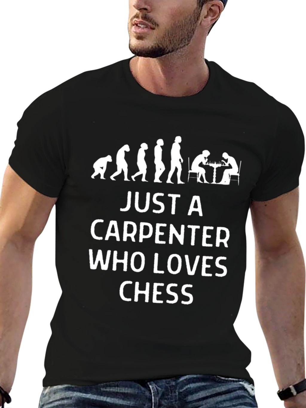 Carpenter Chess Lover T-Shirt - Evolution Design