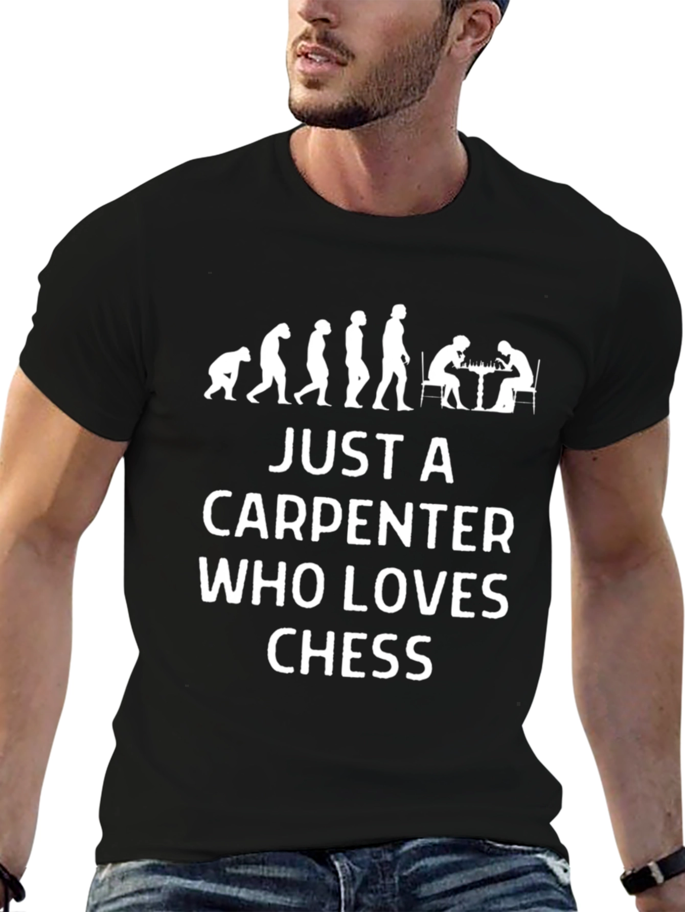 Carpenter Chess Lover T-Shirt - Evolution Design