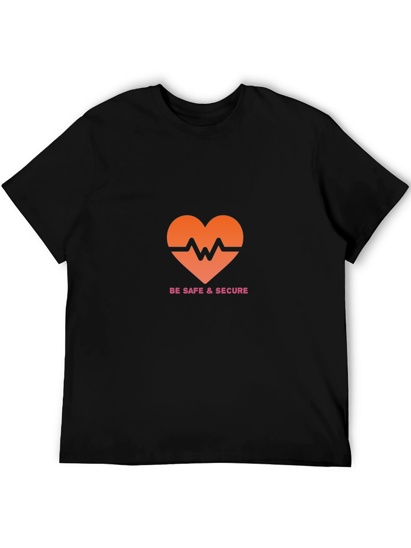 Be Safe & Secure Heartbeat Graphic Tee