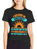 Christianity Belief Graphic Tee - Religious Sun Design