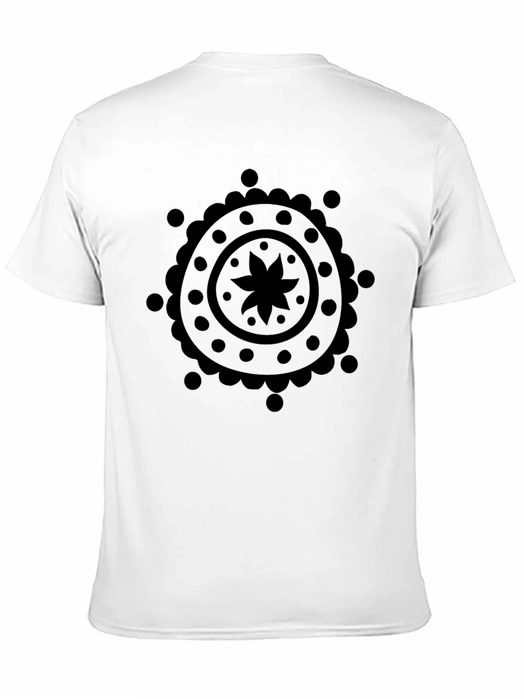 Black Mandala Graphic Print Mens T-Shirt