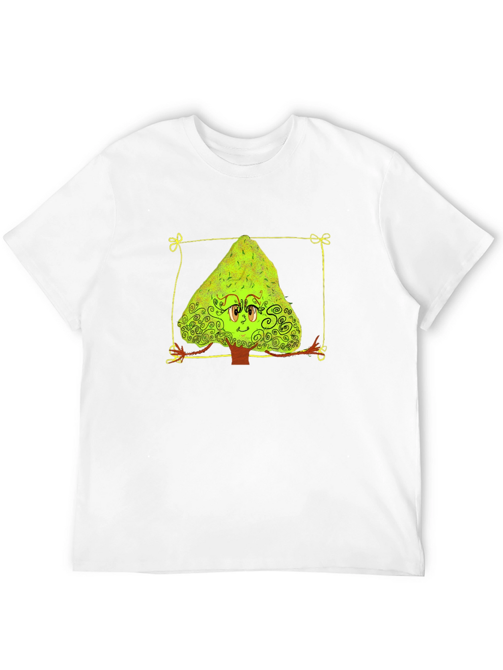 Cartoon Tree Graphic Tee - Unique Design