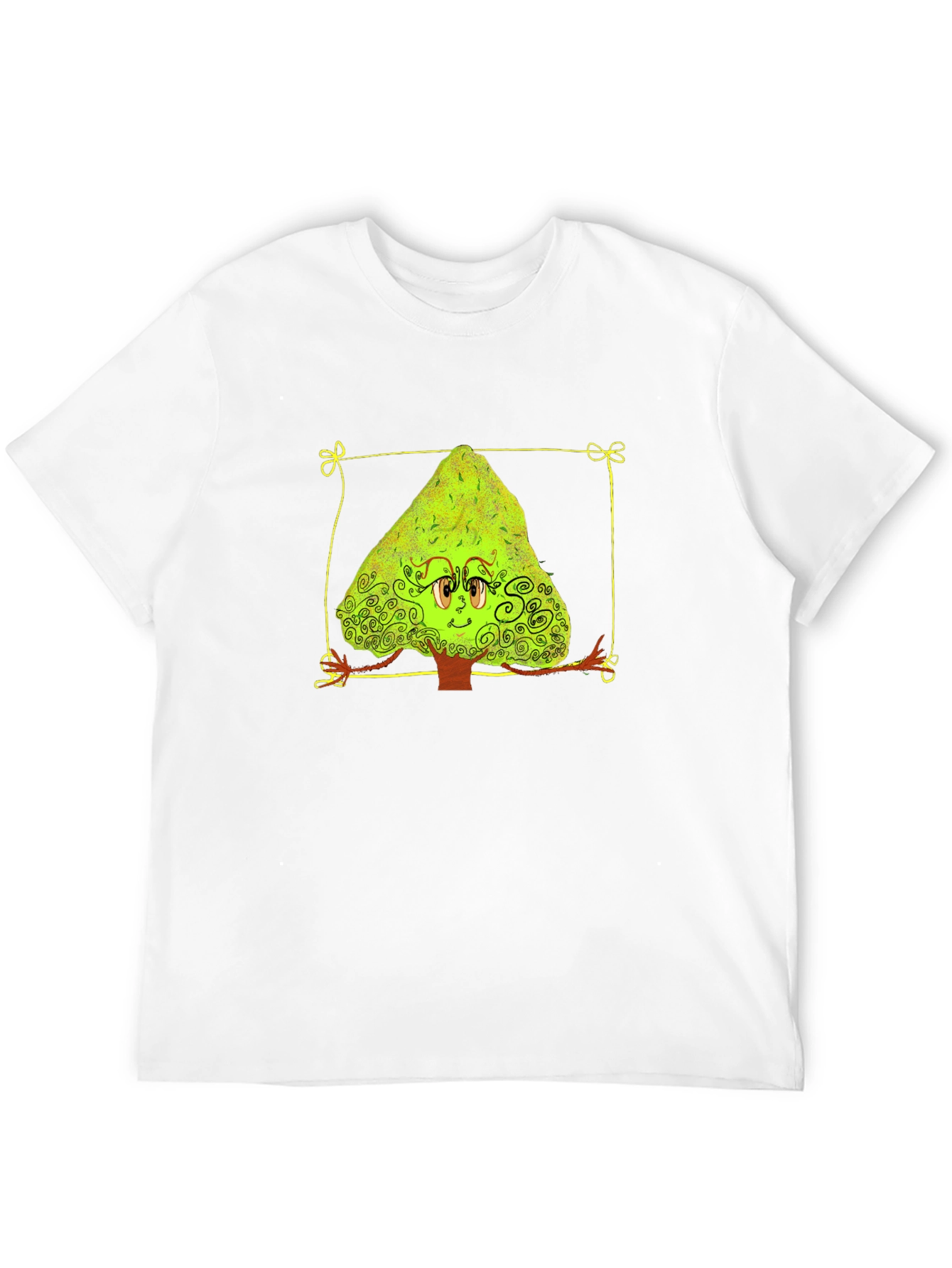 Cartoon Tree Graphic Tee - Unique Design