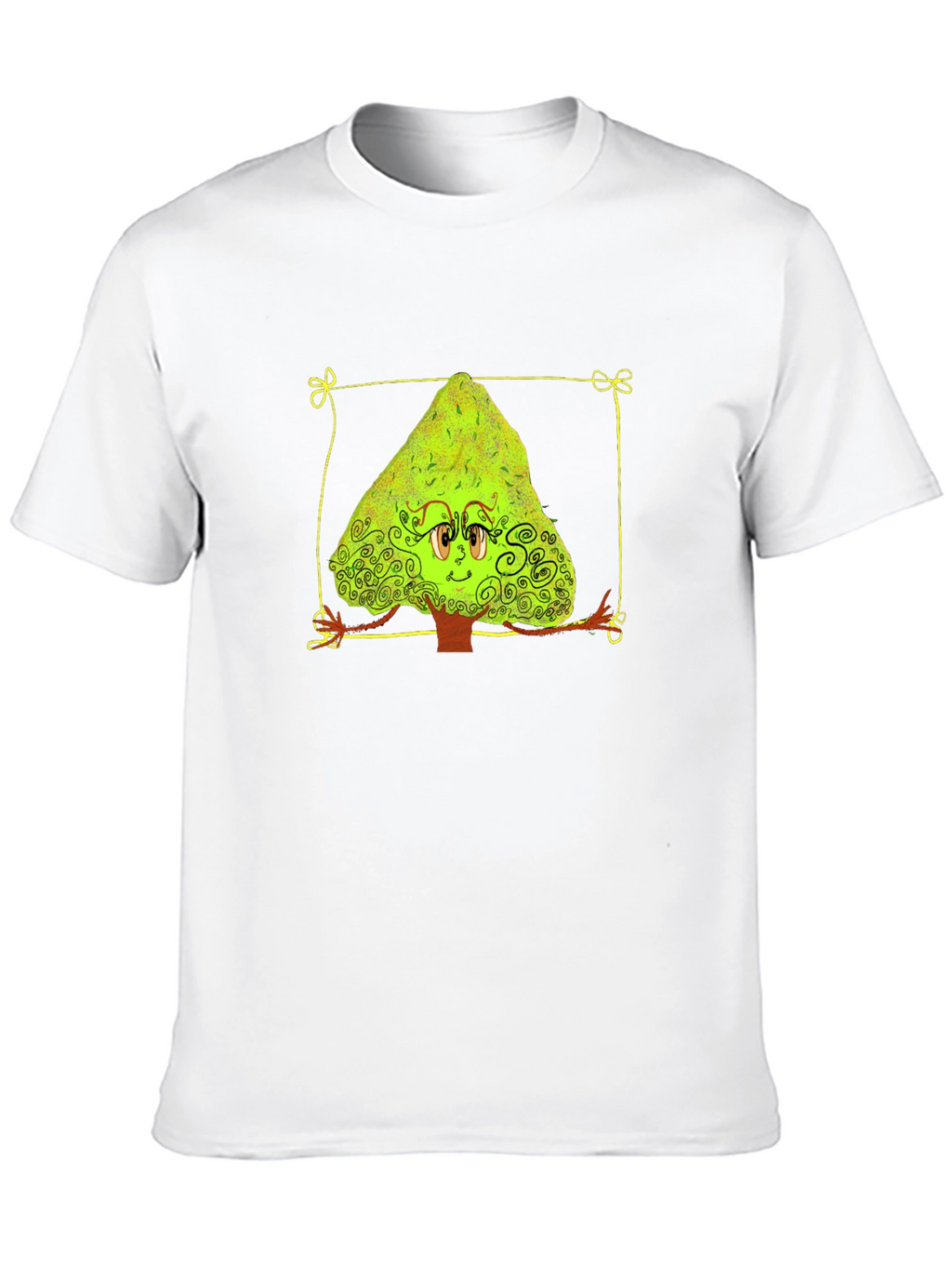 Cartoon Tree Graphic Tee - Unique Design