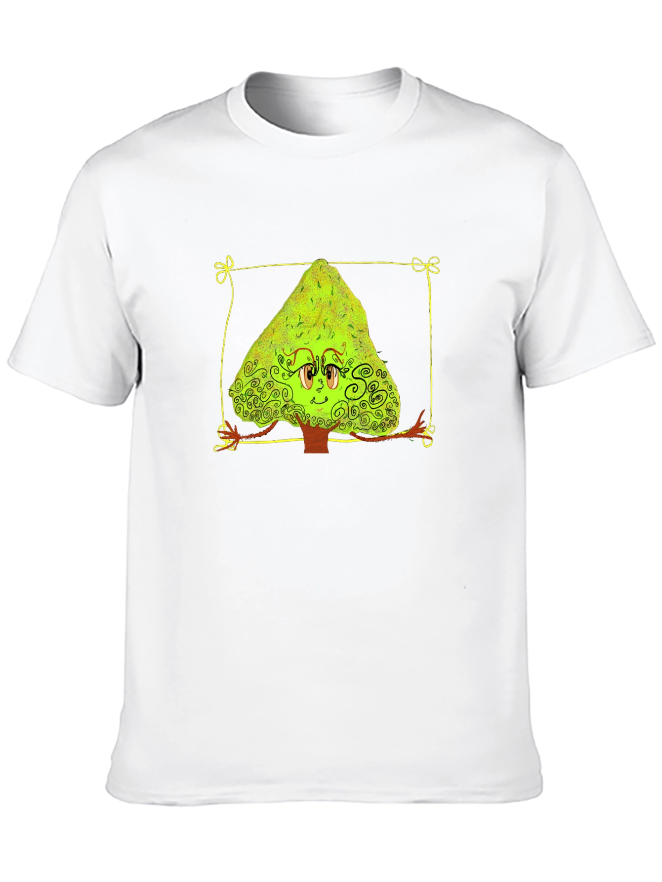Cartoon Tree Graphic Tee - Unique Design
