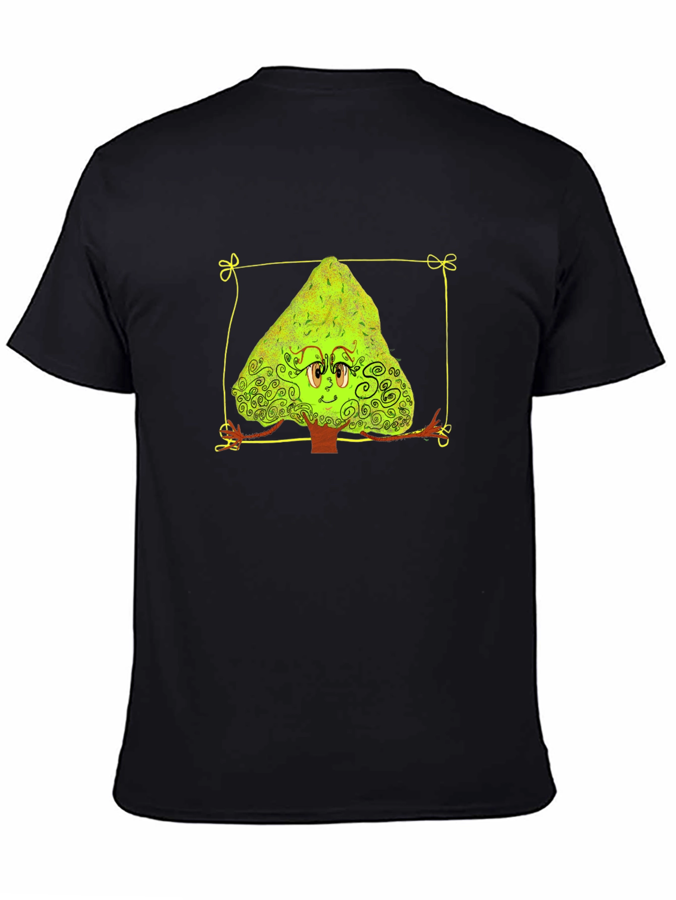 Cartoon Tree Graphic Tee - Unique Design