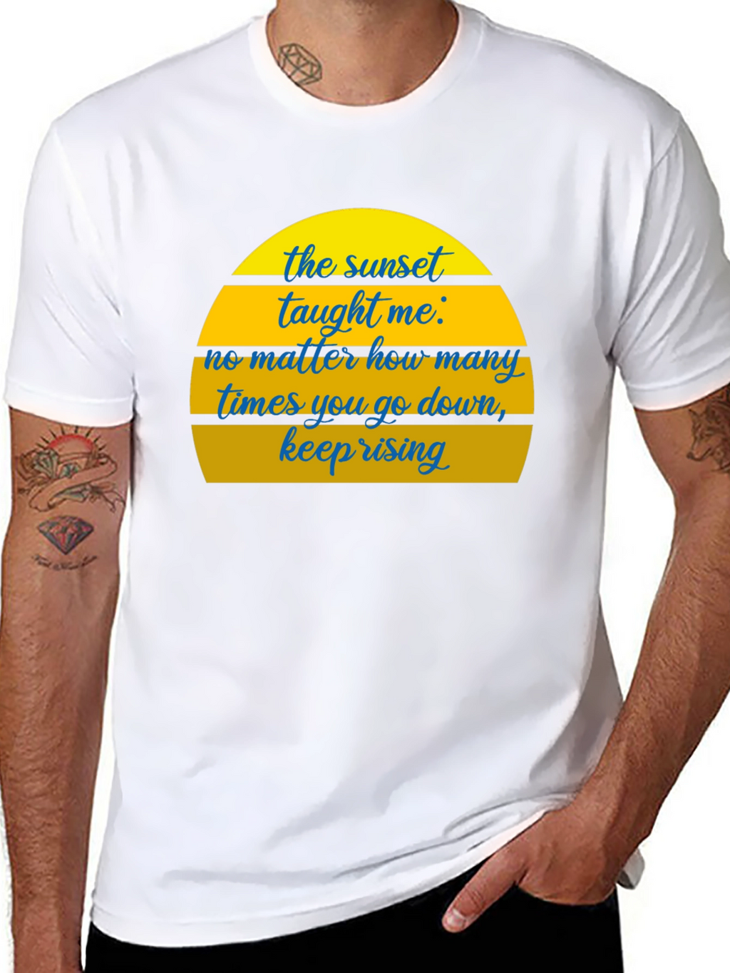 Sunset Motivational T-Shirt - Keep Rising Graphic Tee