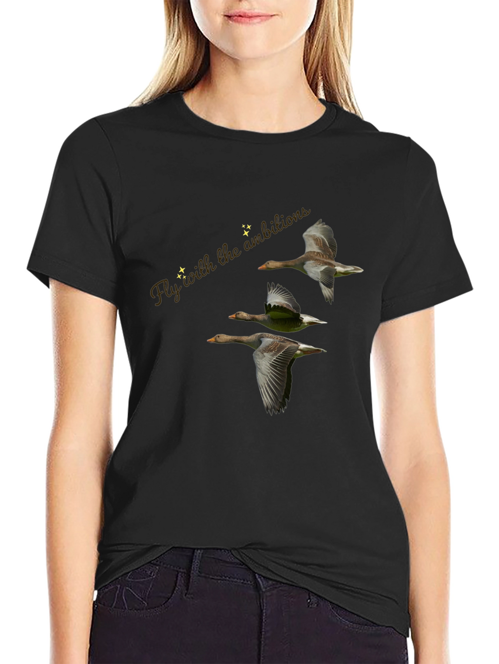 Fly with Ambition Black T-Shirt