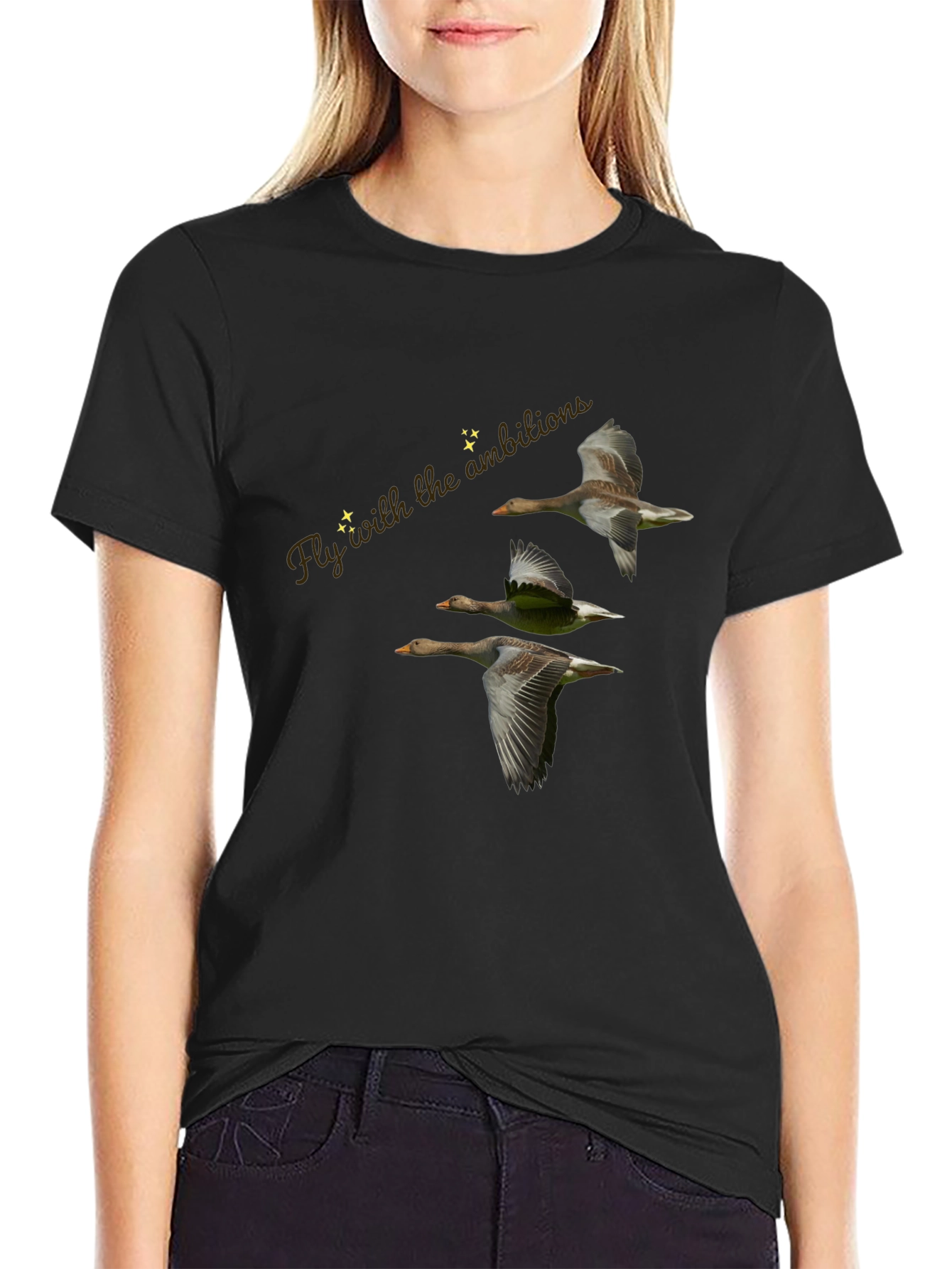 Fly with Ambition Black T-Shirt