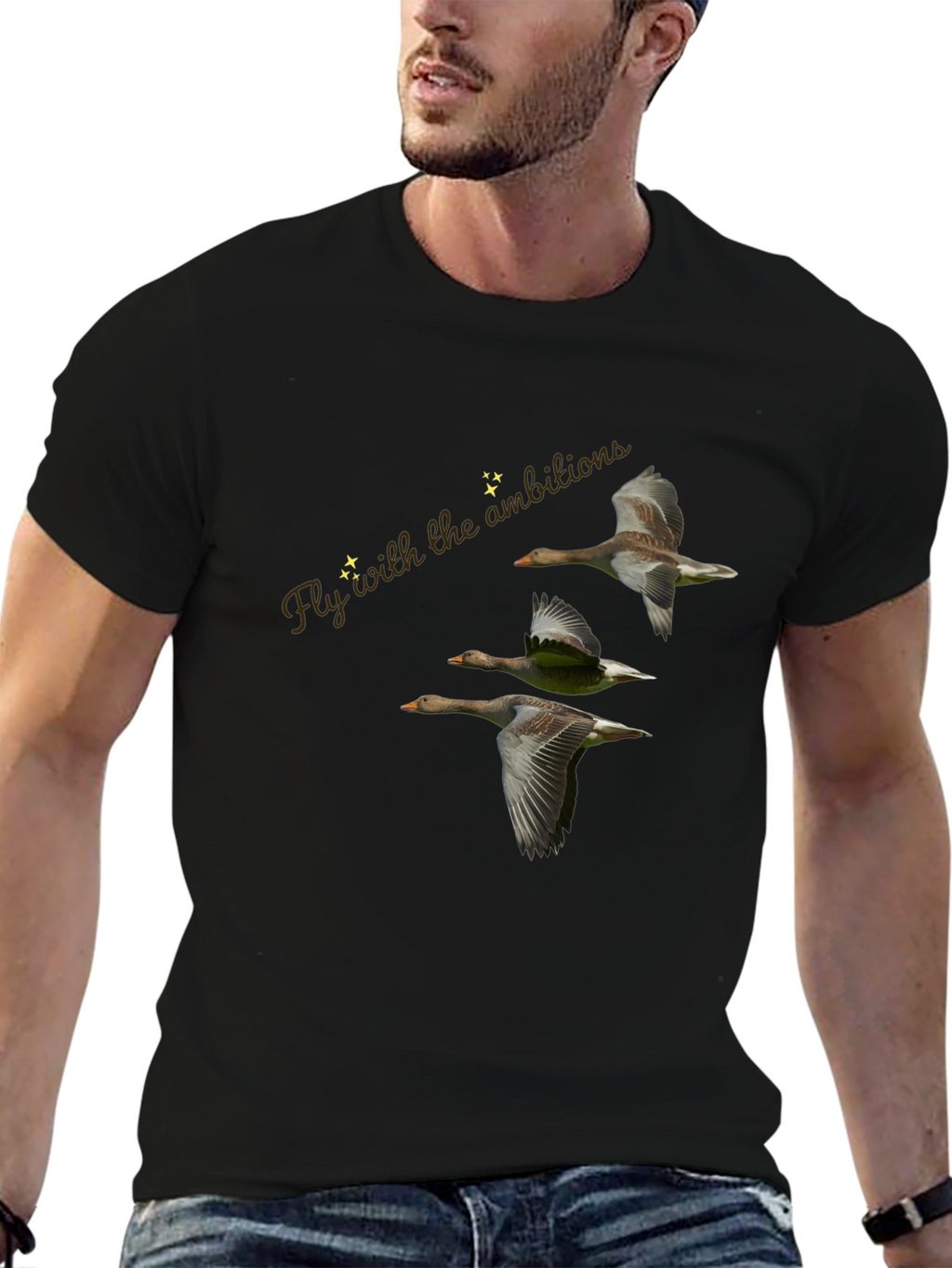 Fly with Ambition Black T-Shirt