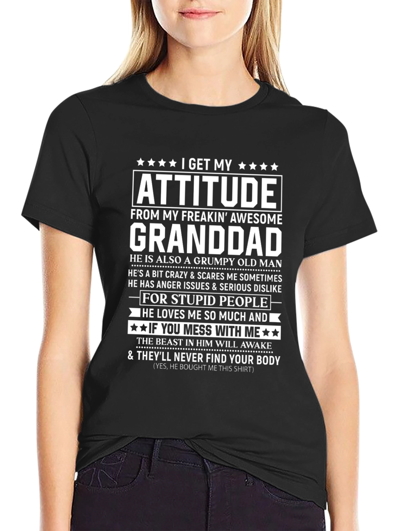 I Get My Attitude From Granddad T-Shirt