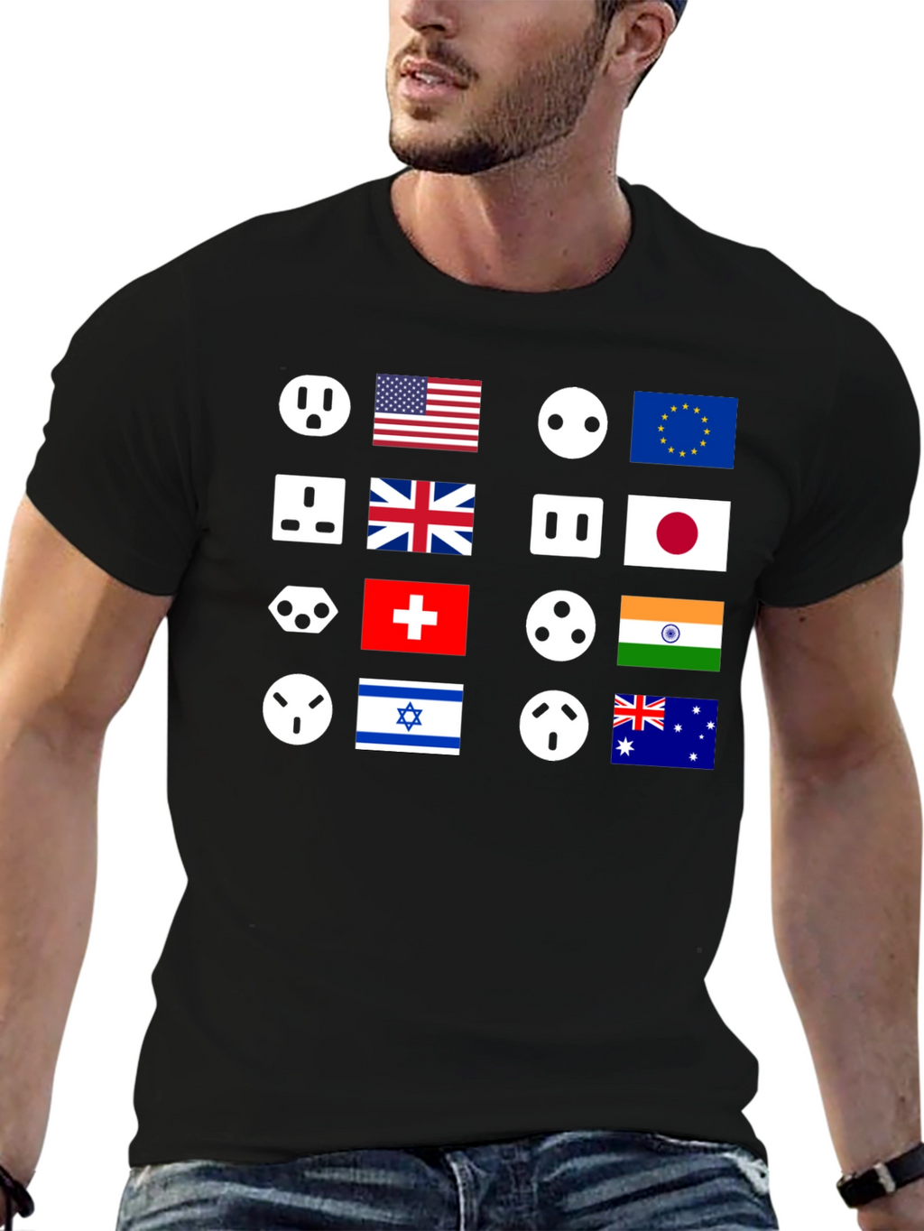 International Outlet T-Shirt - Country Flags
