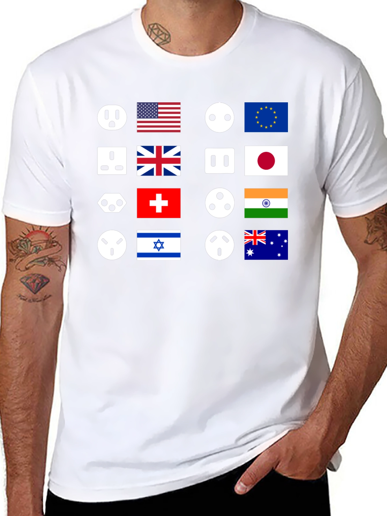 International Outlet T-Shirt - Country Flags