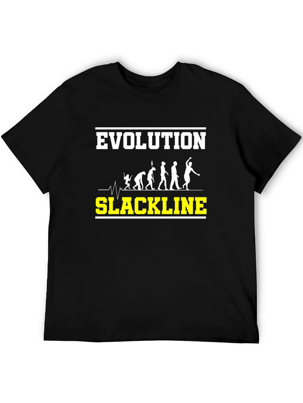 Evolution of Slackline Black T-Shirt