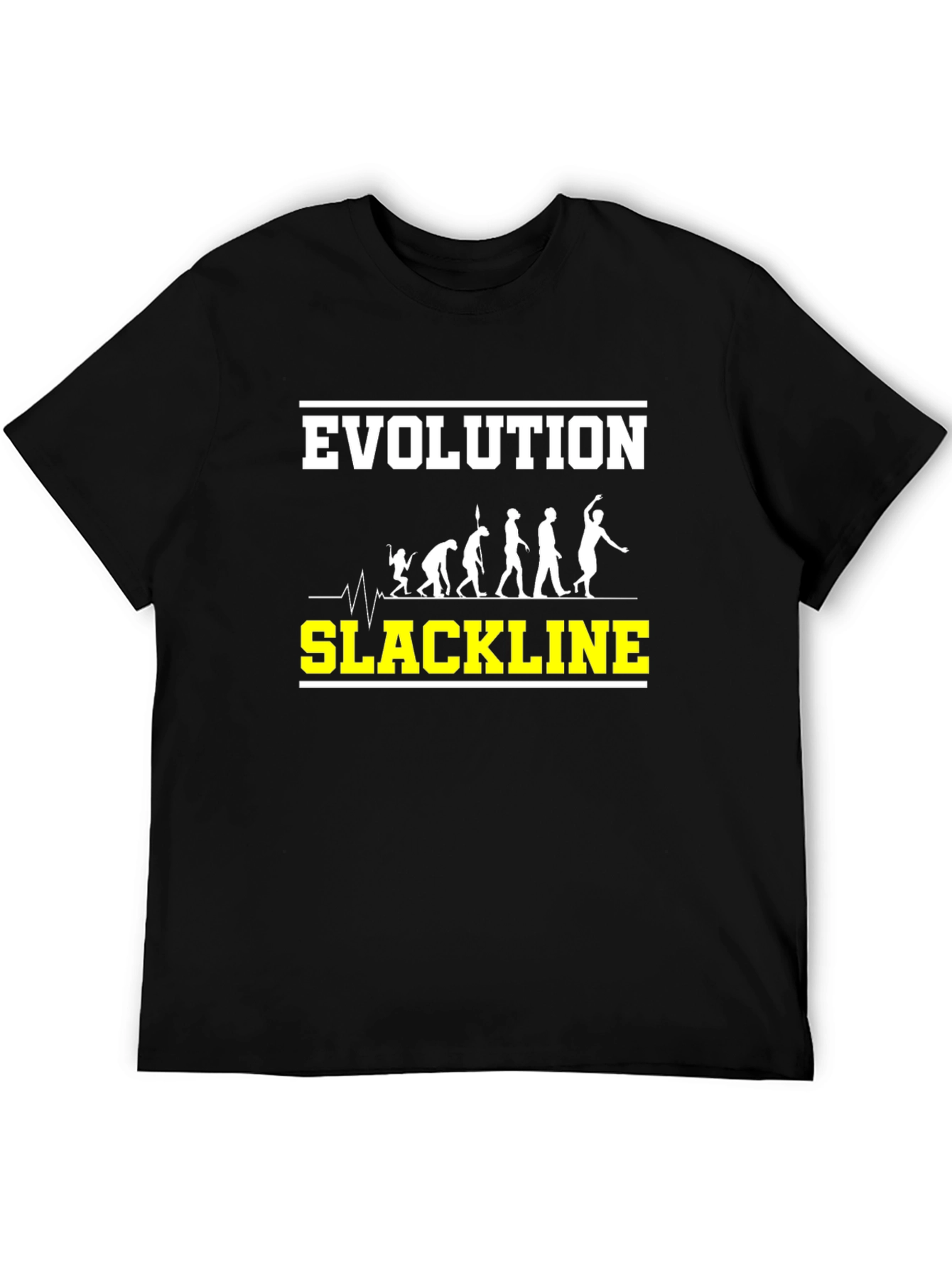 Evolution of Slackline Black T-Shirt