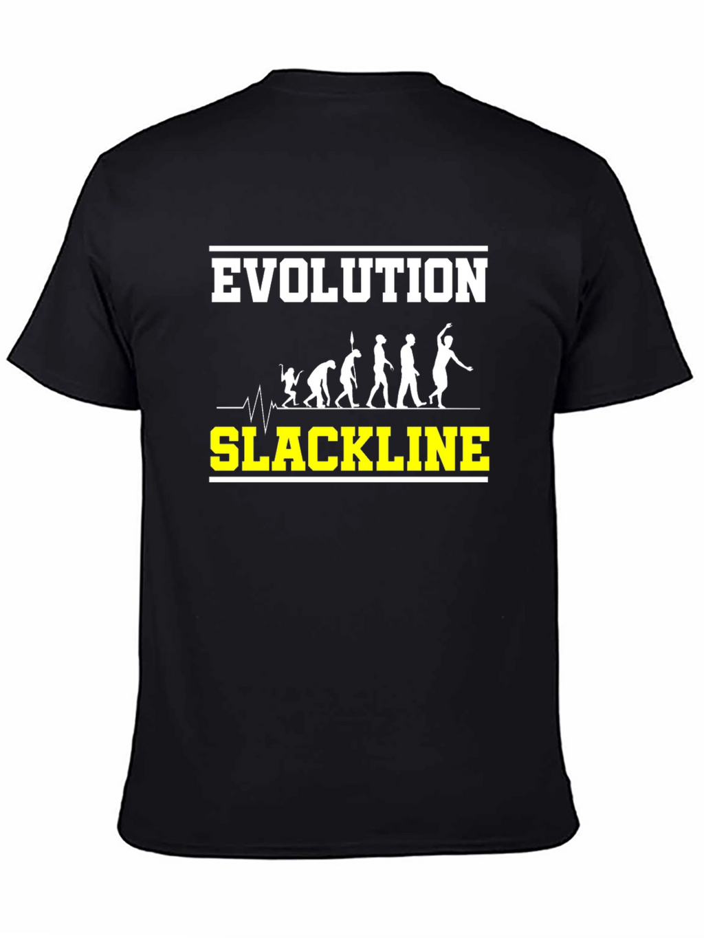 Evolution of Slackline Black T-Shirt