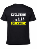 Evolution of Slackline Black T-Shirt