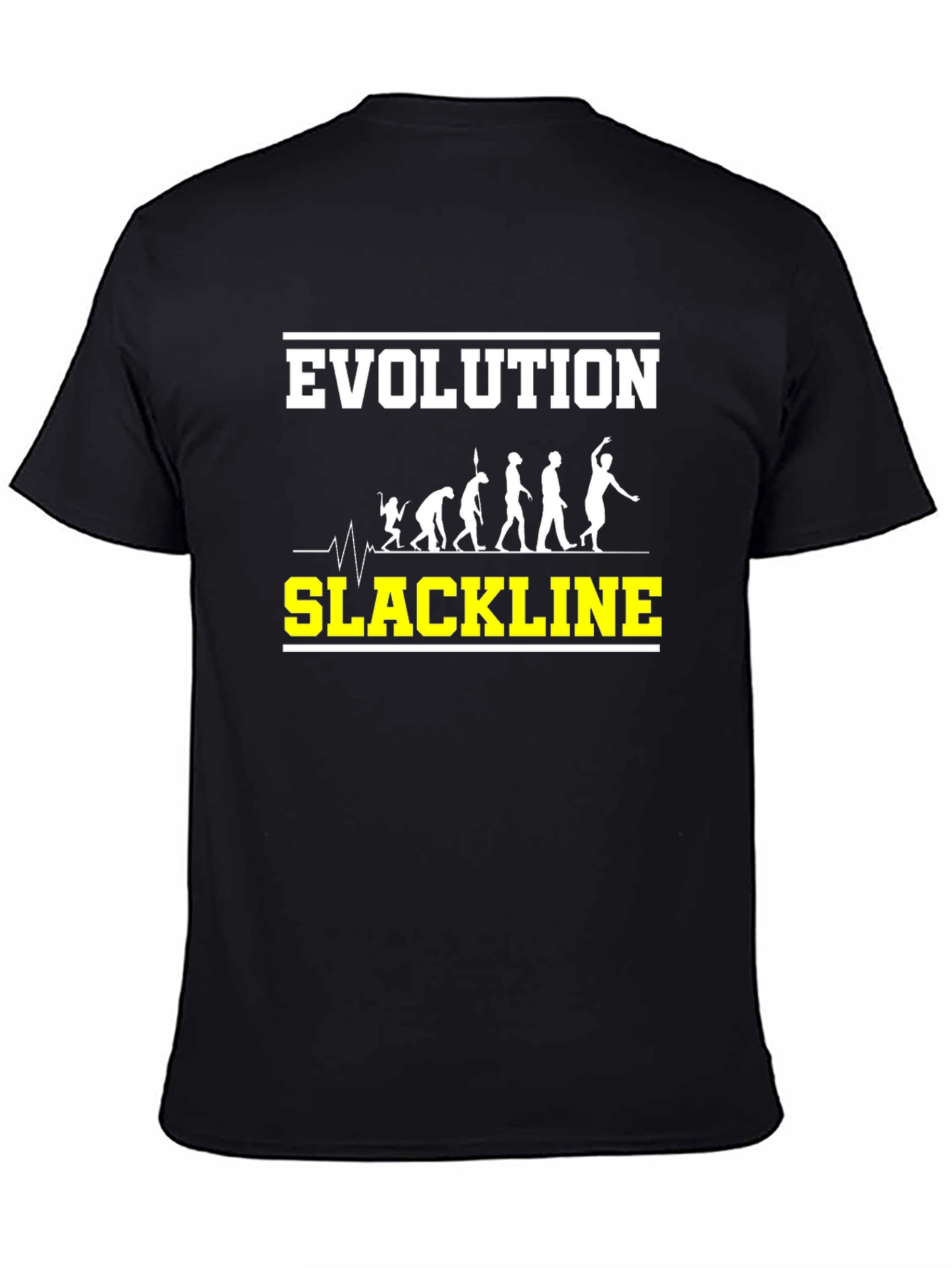 Evolution of Slackline Black T-Shirt