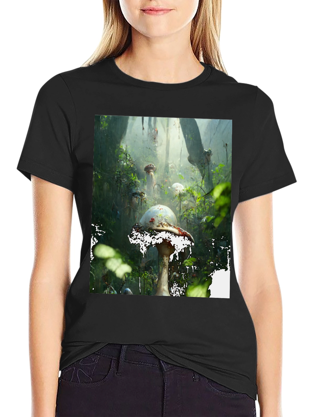 Mushroom Forest T-Shirt - Unique Nature Design