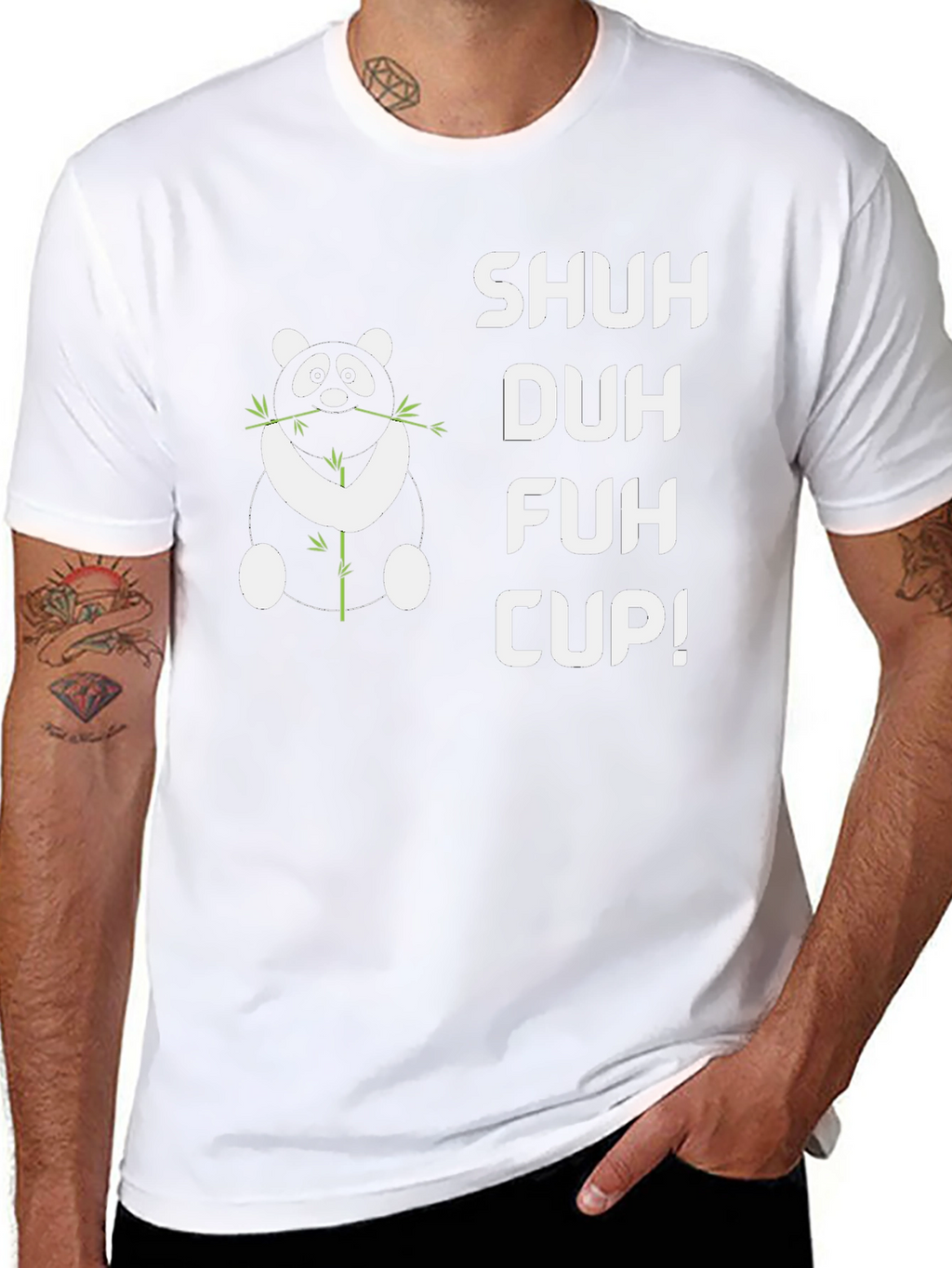 Shuh Duh Fuh Cup Panda Graphic Tee - Black
